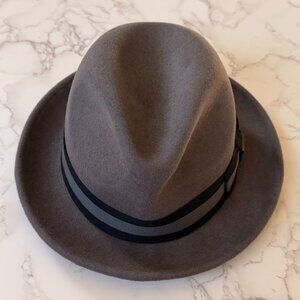 Biltmore 1917 Mens Fedora Hat | Grey | Wool | Large